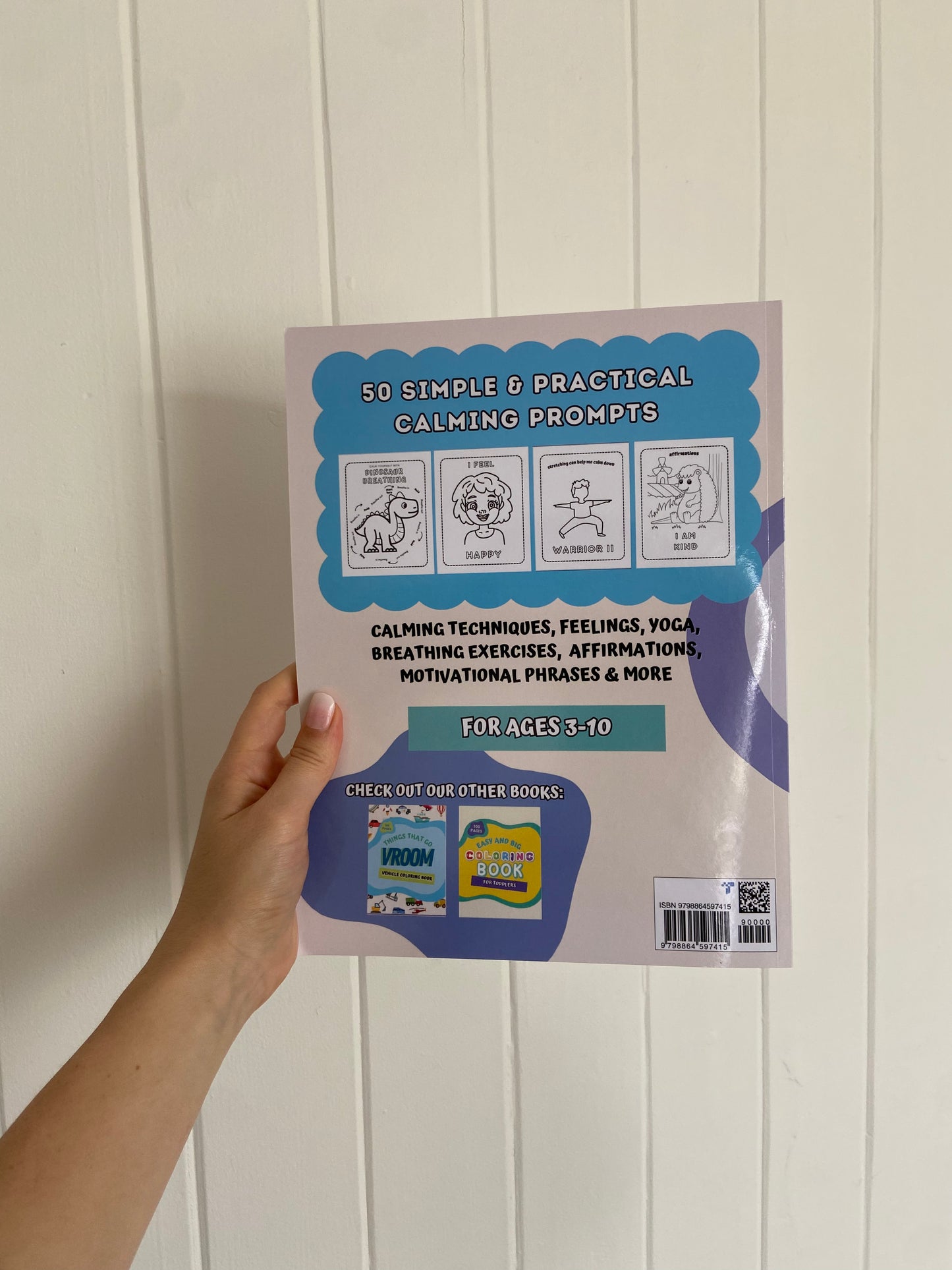 Colouring In Book - Physical Copy - Calming Corner Mindful Coloring Book with emotions and calming techniques
