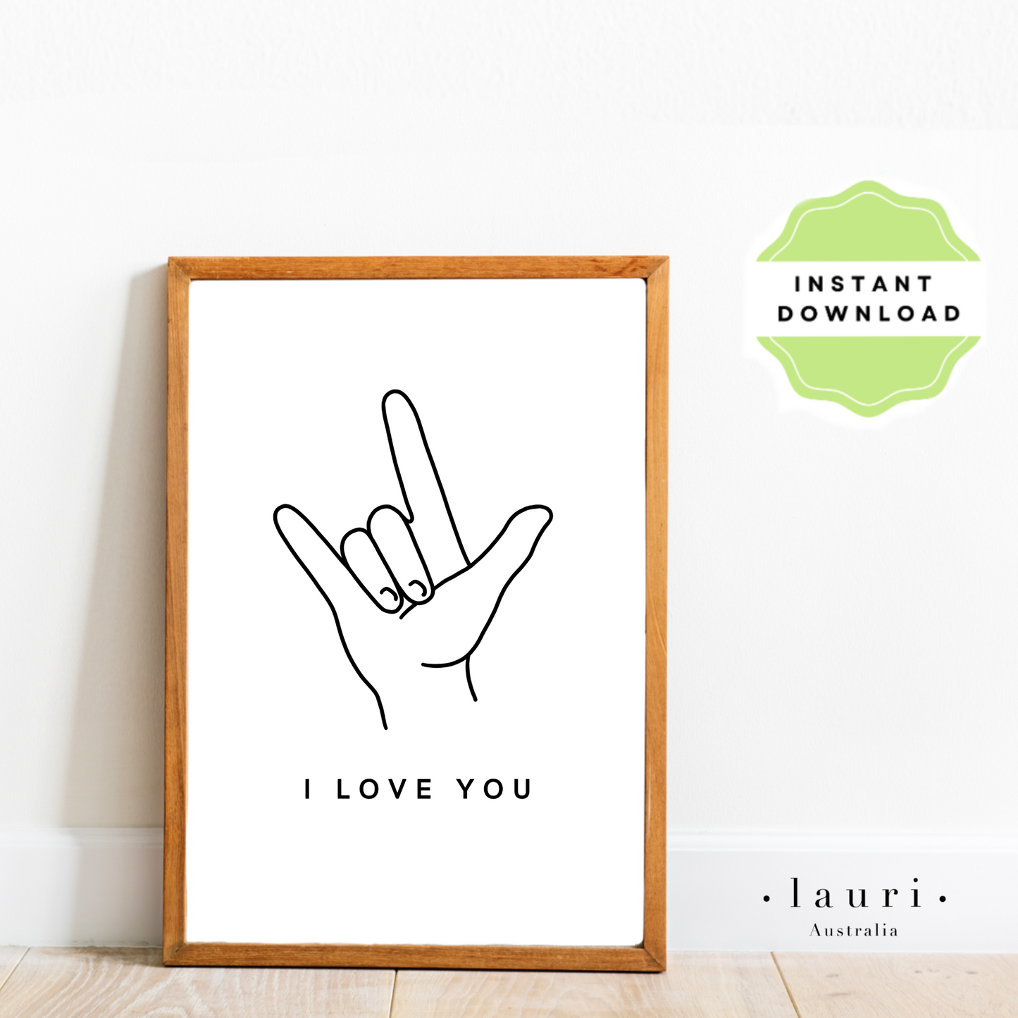 This is a digital download of a poster that displays Auslan sign language alphabet letters for deaf children to learn fingerspelling. Also suitable as british sign language poster. Our digital downloads posters and wall art are perfect for children's bedrooms, baby's nursery, playrooms and classrooms. At Lauri Australia we offer a huge range of poster and wall art designs, featuring both boho muted tones and bright colours.