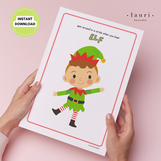 Christmas Card Jump Activity for Kids DIY Advent Calendar - Digital Download Only (print at home)