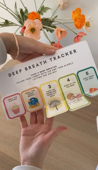 Deep Breathing Tracker for Toddlers Calm Down Corner - DIGITAL DOWNLOAD