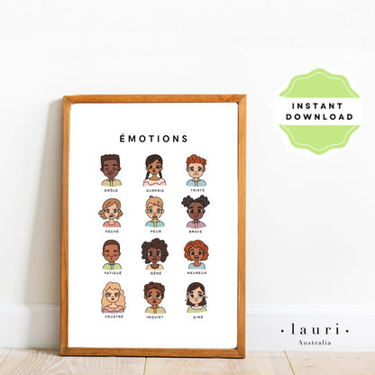 French Émotions - French Feelings Poster Lauri Australia - Digital Download