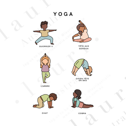 French Yoga Poster Lauri Australia - DIGITAL DOWNLOAD Printable