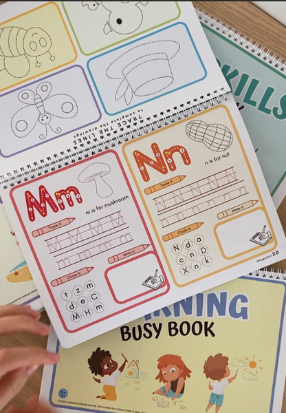 Pre writing busy books for kid to learn how to write before starting school - Noggin Kids Busy Books Printed Australia for preschool and toddlers new Body Safety Teaching kids about consent