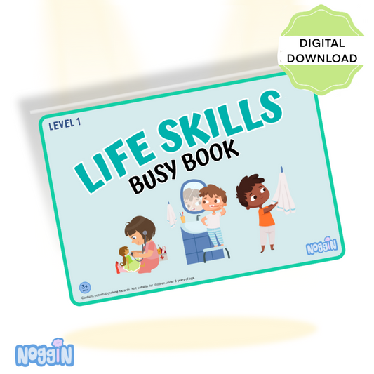 life skills busy book for kids digital download, alternative to ipad screen free time for toddlers and preschool kids Noggin Lauri Australia