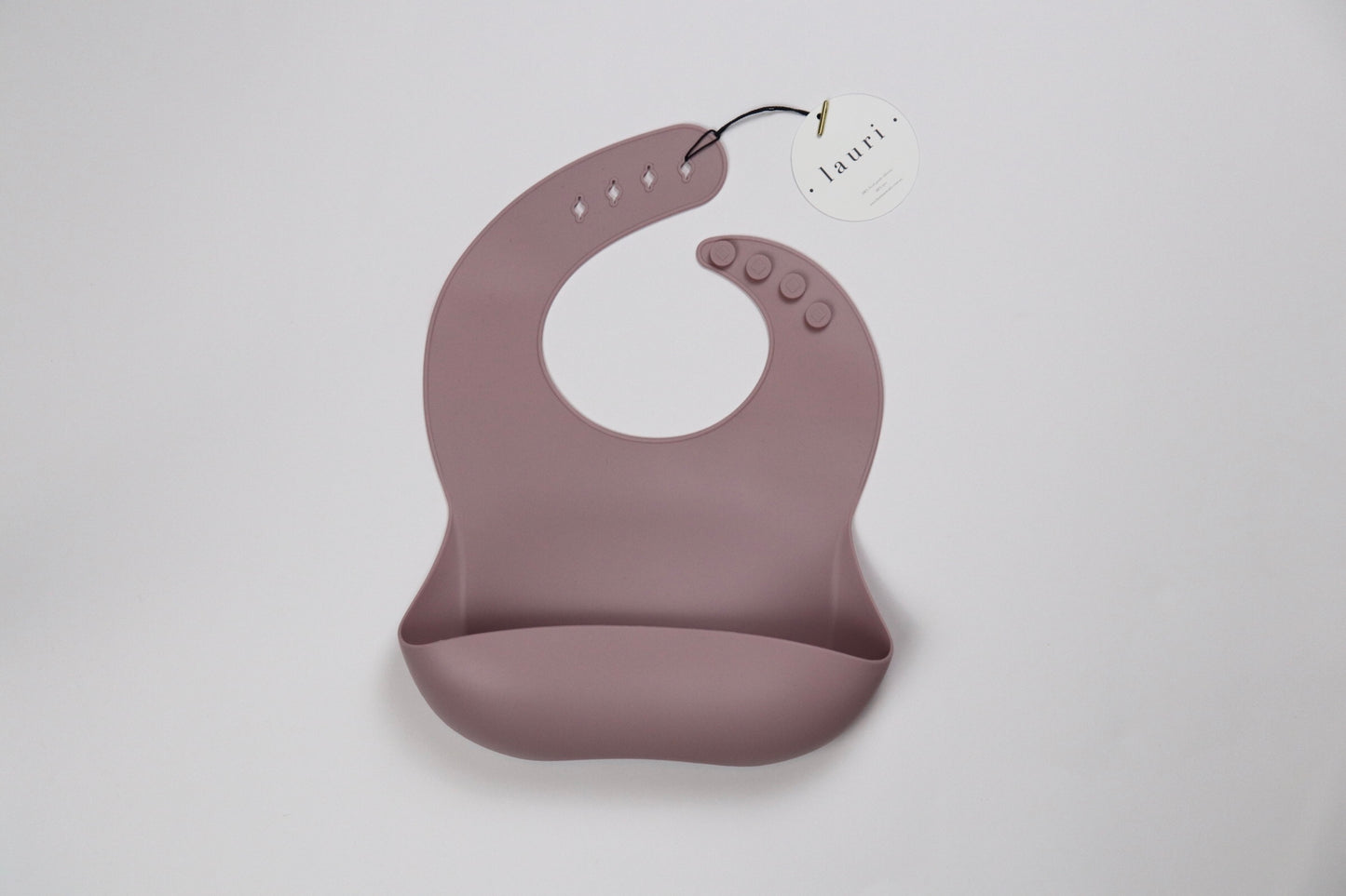 Silicone Baby Bib - Light Mauve