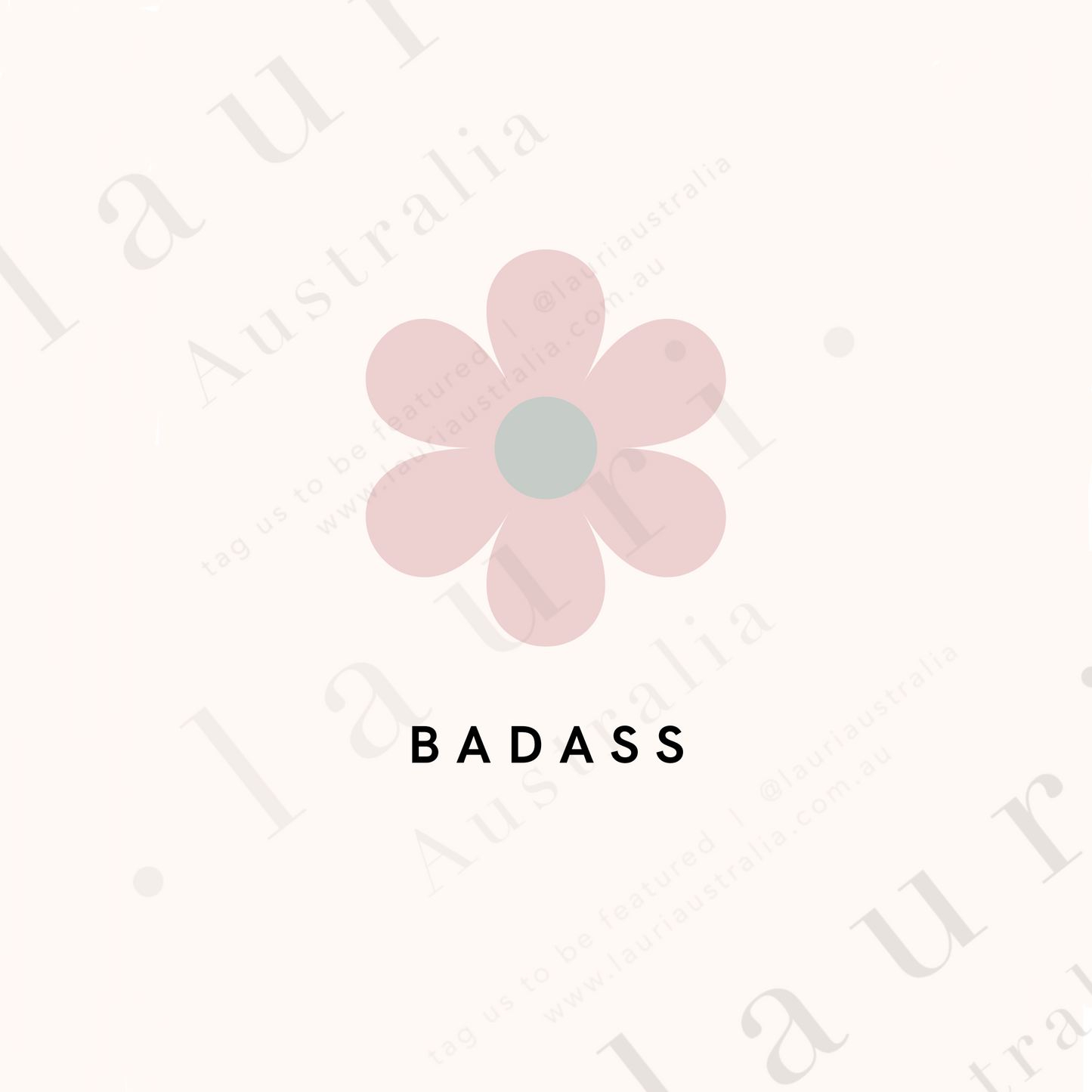 Flower Drawing Badass Poster - DIGITAL DOWNLOAD Printable